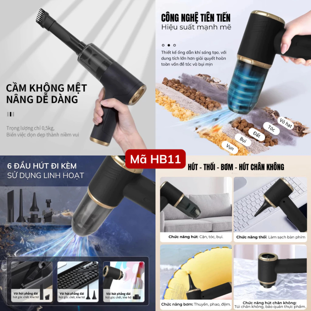 Máy hút bụi mini cầm tay KANIC